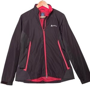 Odlo Logic Full Zip‎ Windbreaker Jacket Womens M Raisin Gorpcore Outdoor Run NWT